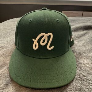 Dark green malbon golf fitted baseball hat 7 1/2
